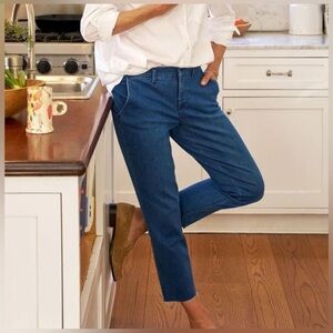 NWT! Frank and Eileen Wicklow Italian Denim Crop Jean Chinos Sz 6